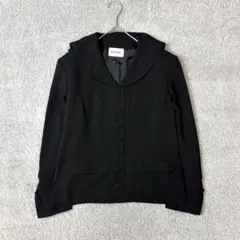 インゲボルグ　セーラーカラー　ジャケット　ブラック　くるみボタン　L相当