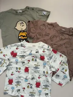 PEANUTS スヌーピーTシャツ 3枚セット 80㎝
