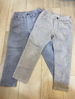 GLOBAL WORK 110cm コーデュロイストレッチパンツ2色セット