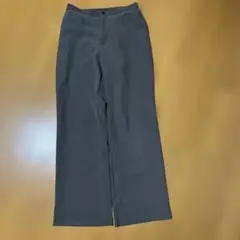 ダークグレー ワイドレッグ スラックス