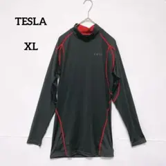 【TESLA】長袖 コンプレッションインナー 黒 赤 XL 2枚セット