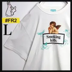 超レアモデル】FR2 ☆スモーキングキルズ Tシャツ ビッグプリント 天使 