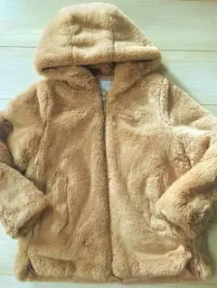 最終値下げZARA ファージップコート　ブラウン 128