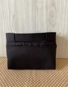 ハンドメイド　バックインバック（S）ブラック　無地　小さめバックインバック