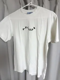 PRADA ロゴ刺繍 クルーネック Tシャツ ホワイトのサムネイル