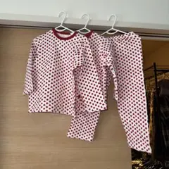 ハート柄 長袖パジャマセット 120サイズ