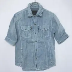 MEN'S MELROSE ネオグランジ ミリタリー リネン シャンブレーシャツのサムネイル