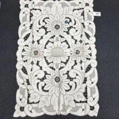 昭和レトロ Ctilikozawa 花柄刺繍 レース クロス