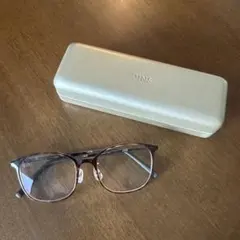 JINS ブラウンメガネ LMF-244-064AA ケース付き