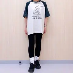 美品 スヌーピー ピーナッツUT オーバーサイズフィット XL
