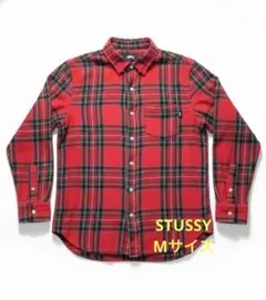【美品】STUSSY ステューシー タータンチェックネルシャツ　ボタンダウン　М