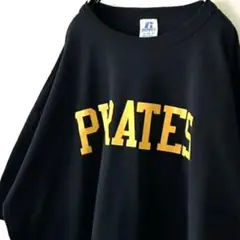 ラッセルアスレティック パイレーツPIRATES Tシャツ XLブラック黒 古着