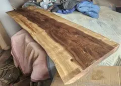 パープルハート 一枚板 ダイニング テーブル 杢 高級 カウンター 座卓