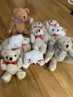 リボン付きぬいぐるみ10体セット　　ハンドメイド用