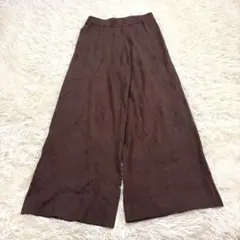 良品✨ビームスハート ワイドパンツ ドローストリング ブラウン あったか素材