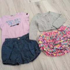 未使用 fafa フェフェ フリルショートパンツ含む 80size 計4点セット