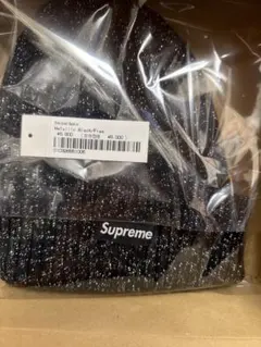 新品未使用品 Supreme Overdyed Beanie ブラック&シルバーのサムネイル