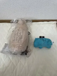 特別展 古代エジプト カノプス壺ショルダーバック 青いカバぬいぐるみ 2点セット
