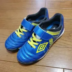アンブロ サッカーシューズ 20cm ブルー×蛍光イエロー