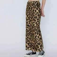 シールームリン　レオパード　ロングスカート 8月18日までの出品です！ タグなし M ベージュ レオパード シールーム