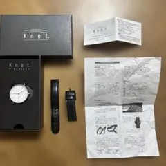 7日まで500円引き！　knot 腕時計　ブラック　【箱/説明書付き】のサムネイル