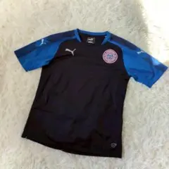 PUMA プーマ サッカー/フットサル ドライ Tシャツ(M)ネイビー×ブルー