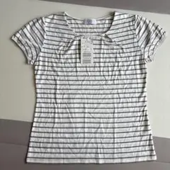 J.PRESS 半袖 ボーダー ビーズ　Tシャツ Mのサムネイル