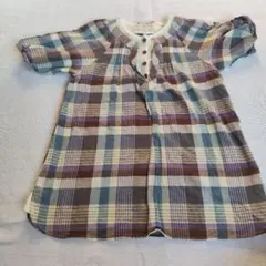 Delke Clover 半袖チェックワンピース　130