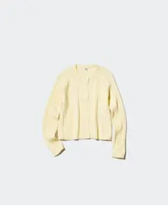 ユニクロ GIRLS ウォッシャブルニットリブカーディガン