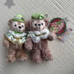 ダッフィー、シェリーメイ　ぬいぐるみバッジセット