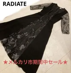 RADIATE THE LIFE DRESSワンピースオケージョンドレス　刺繍黒