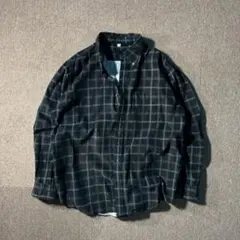 00s OLD UNIQLO コーデュロイ ボタンダウン チェックシャツ 長袖