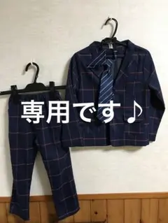 ネイビー チェック フォーマルスーツ 120cm