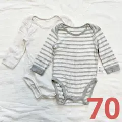 ユニクロ ボディースーツ 長袖 サイズ70