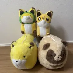 アタモト タヌキとキツネ ぬいぐるみ セットのサムネイル