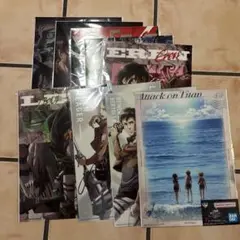 一番くじ 進撃の巨人 F賞 クリアポスター 9種　コンプ
