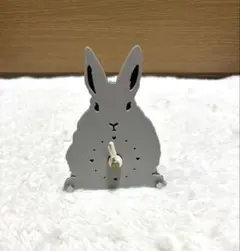 うさモノ　うさぎシルエット　ミニ時計