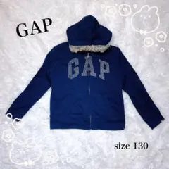 【GAP】130㎝　ネイビー　裏起毛　もこもこ　あったか　軽い　シミあり