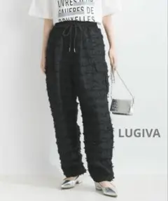 LUGIVA カットジャガード2WAYカーゴパンツ ブラック　サイズ38