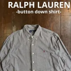 【Ralph Lauren ラルフローレン】チェック柄ボタンダウンシャツ XL