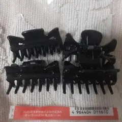 ヘアクリップ ブラック 4個セットのサムネイル