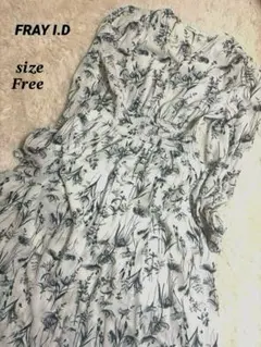 【美品】FRAY I.D 花柄ロングワンピース 長袖