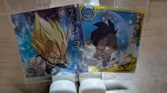 ウエハースドラゴンボールZ ベジータ ウーブ 孫悟空Jrステッカー 3枚