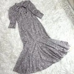 アプワイザーリッシェ　ロングワンピース　花柄　ボウタイ　未使用　マーメイド