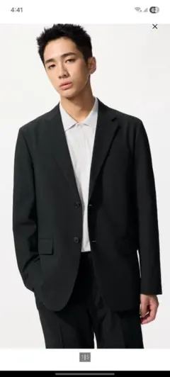 美品 UNIQLO 感動ジャケット ブラック Lサイズ