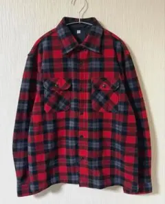 【希少】 00s OLD UNIQLO チェック柄 フリース シャツジャケット