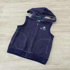【90cm】familiar ベビー デニム風ベスト ファミリア