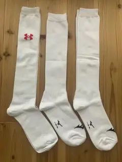 野球　ミズノ　アンダーアーマー　ソックス　白　26〜29cm 3足セット