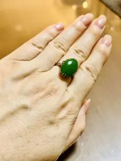 逸品 希少 最高品質 大粒 8.35ct PT900 天然翡翠 ヒスイ リング - メルカリ