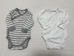 UNIQLO ベビー 長袖ボディスーツ 2枚セット　70